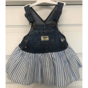 Oshkosh Bgosh Girls Vestbak Overall Dress 6 Months